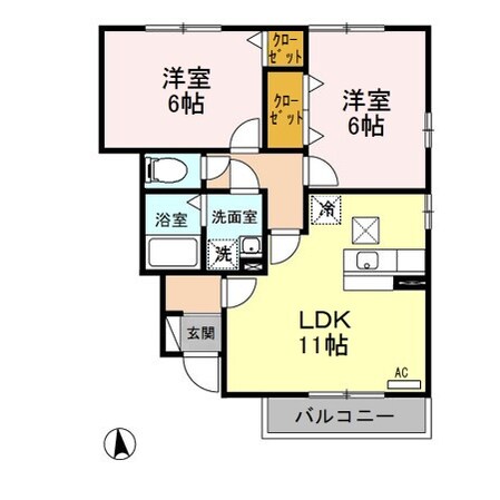 グリーン･リーフ熊倉 Ｂの物件間取画像